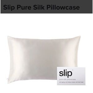 Slip pure silk pillowcase slipsilk white or pink queen standard 20” x 30”. NIB